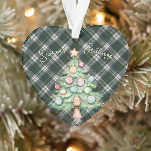 Black Watch Dress  Scottish Tartan Christmas Ornament (Tree)