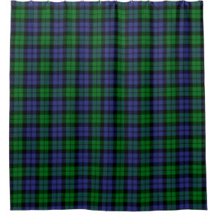 Black Watch Military Tartan Shower Curtain