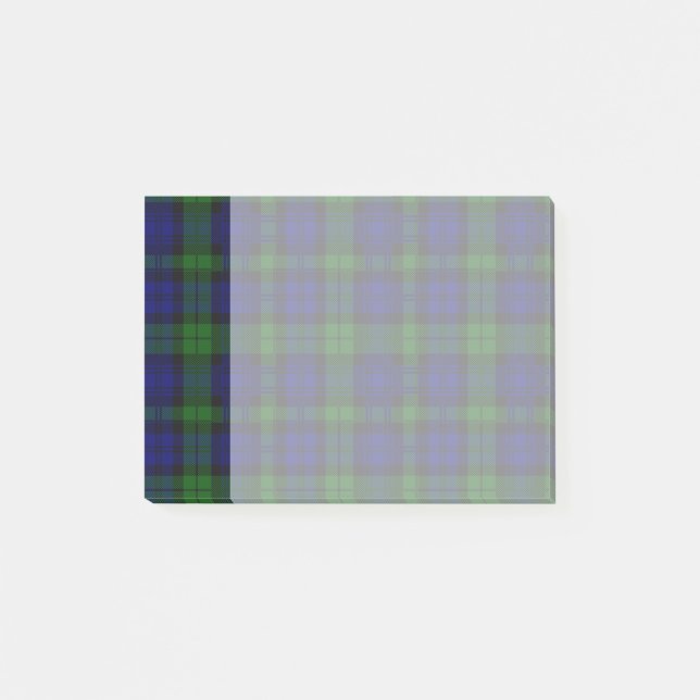 Black Watch or Clan Campbell Tartan Post-it Notes (Front)