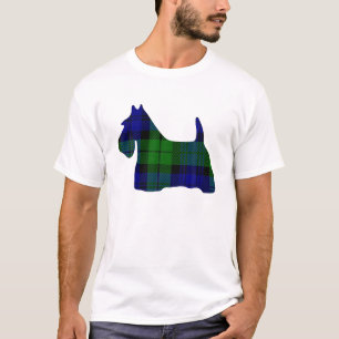 Black Watch Plaid Scotty Dog Scottish Pride Tartan T-Shirt