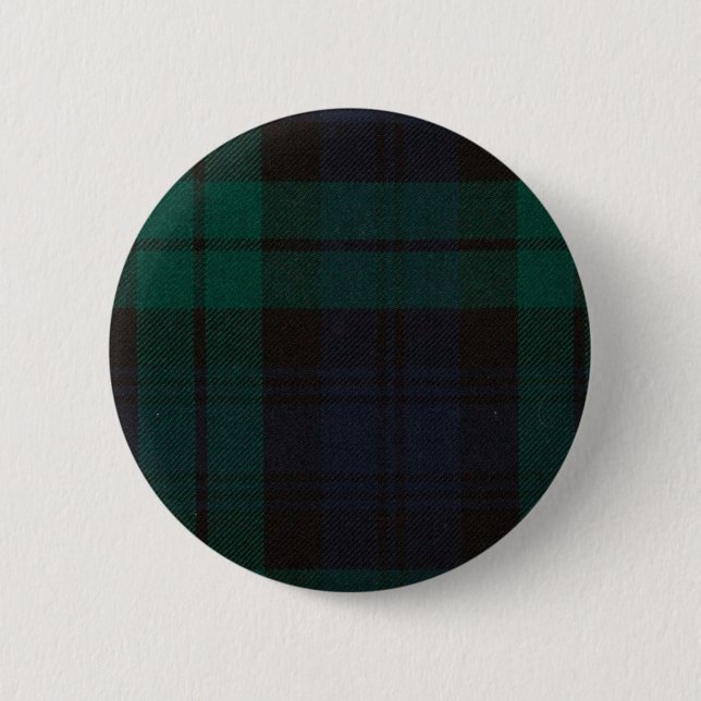 Black Watch Tartan 6 Cm Round Badge (Front)