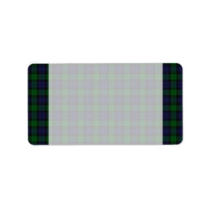 Black Watch Tartan Blank Address Label