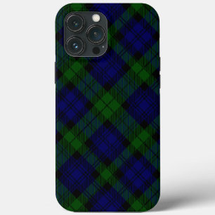 Black Watch Tartan Blue Green Plaid iPhone 13 Pro Max Case