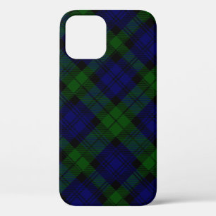 Black Watch Tartan Blue Green Plaid iPhone 12 Case