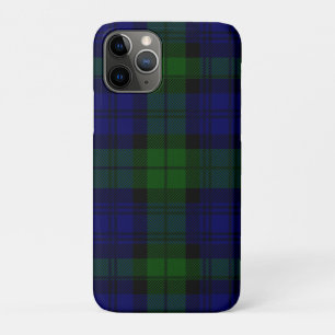 Black Watch Tartan Blue Green Plaid iPhone 11 Pro Case