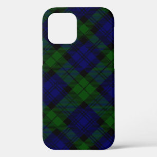 Black Watch Tartan Blue Green Plaid iPhone 12 Case