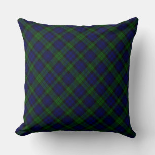 Black Watch Tartan Blue Green Plaid Cushion
