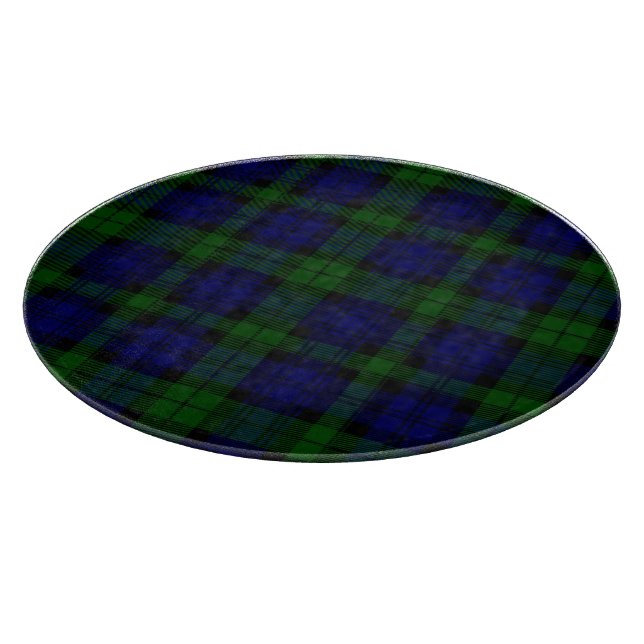 Black Watch Tartan Blue Green Plaid Cutting Board (Corner)