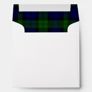 Black Watch Tartan Blue Green Plaid Envelope