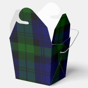 Black Watch Tartan Blue Green Plaid Favour Box