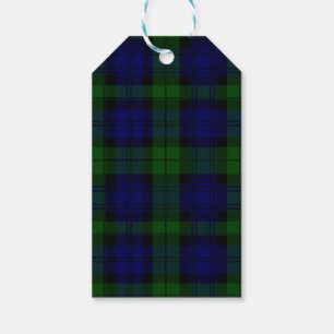 Black Watch Tartan Blue Green Plaid Gift Tags