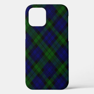 Black Watch Tartan Blue Green Plaid iPhone 12 Case