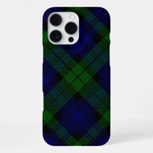 Black Watch Tartan Blue Green Plaid iPhone 16 Pro Max Case