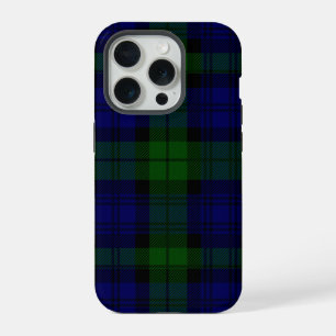 Black Watch Tartan Blue Green Plaid iPhone 15 Pro Case