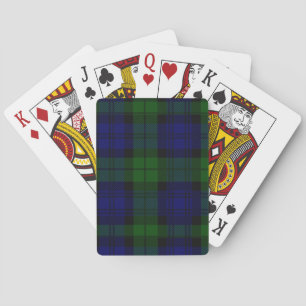 Black Watch Tartan Blue Green Plaid Playing Cards
