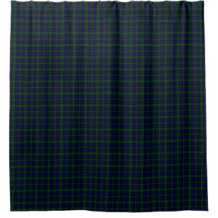 Black Watch Tartan Blue Green Plaid Shower Curtain