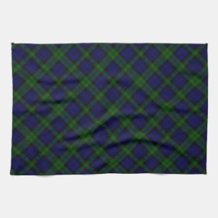 Black Watch Tartan Blue Green Plaid Tea Towel