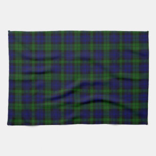 Black Watch Tartan Blue Green Plaid Tea Towel