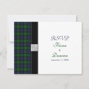 Black Watch Tartan Celtic Response Card