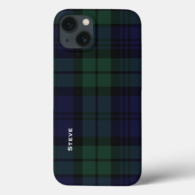 Black Watch Tartan Plaid Case-Mate iPhone Case (Back)