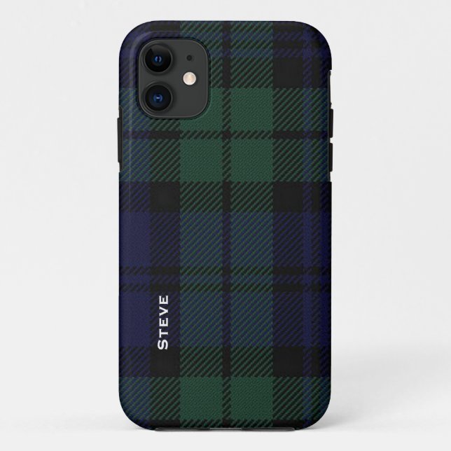 Black Watch Tartan Plaid Case-Mate iPhone Case (Back)