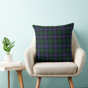 Black Watch Tartan, Plaid Cushion