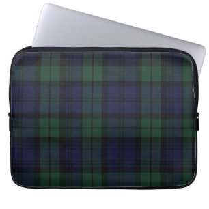 Black Watch Tartan Plaid Laptop Cover