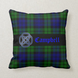 Black Watch Tartan Plaid Pillow