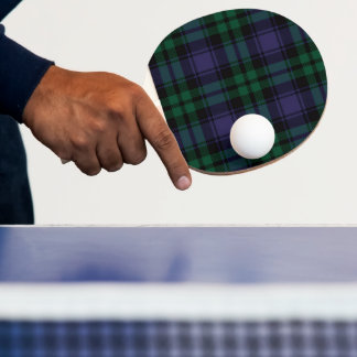 Black Watch Tartan, Plaid Ping Pong Paddle