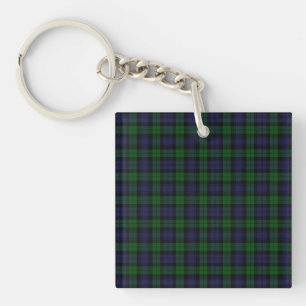 Black Watch Tartan Plaid Scottish Plaid Pattern Key Ring