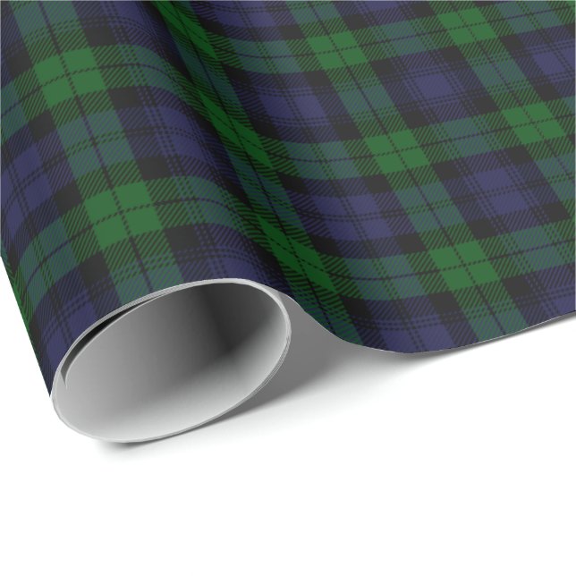 Black Watch Tartan Plaid Wrapping Paper (Roll Corner)