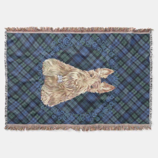Black Watch Tartan Throw Blanket (Front)