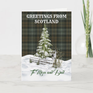 Black Watch Weathered Tartan Sister Christmas Holiday Card