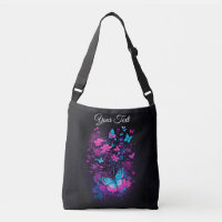 black watercolor botanical chic elegant butterfly