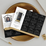 Black Watercolor Door Real Estate Calendar 2024 Postcard<br><div class="desc">Beautiful and elegant real estate business 2024 calendar marketing postcard. Our design features our own hand-painted watercolor black front door. Accented with touches of gold on the mailbox slot, door handle, and door kickplate. Modern black outdoor wall lights and a burlap welcome doormat complete this charming real estate design. Personalise...</div>