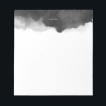 Black Watercolor Splash Personalised Notepad<br><div class="desc">Black Watercolor Splash Personalised Notepad. Modern and stylish notepad featuring black watercolor splash. Personalise by adding your own details.</div>
