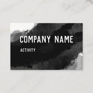 Black Watercolour Business Card