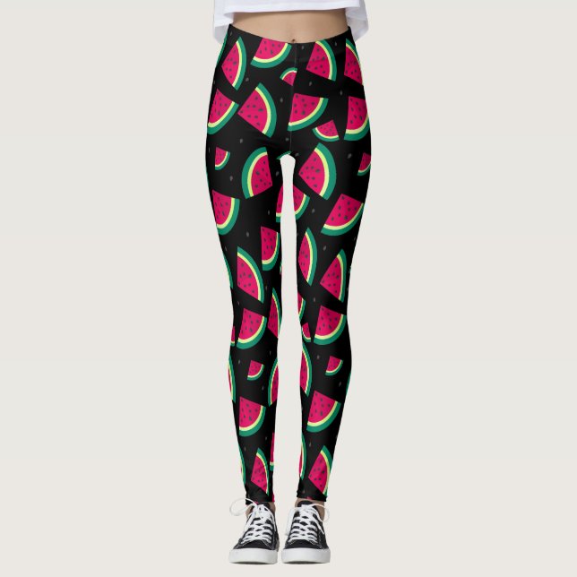 Black Watermelon Leggings (Front)