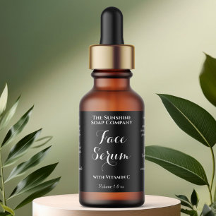 Black Waterproof Cosmetics Dropper Bottle  Labels