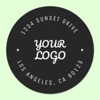 Black Waterproof Logo & Address (or other text)