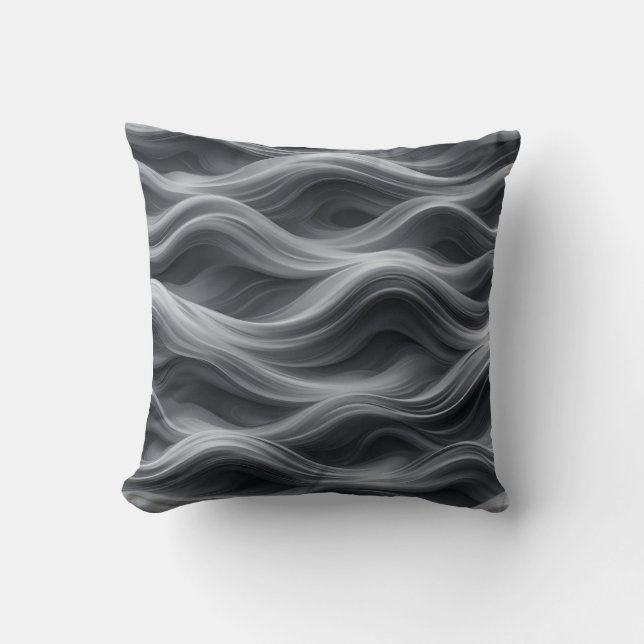 Black Wave Cushion (Front)