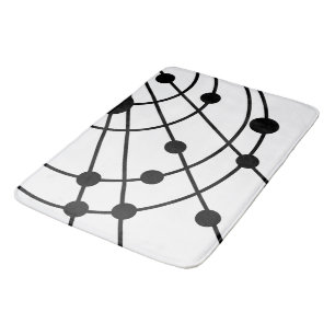 Black Web Bath Mat