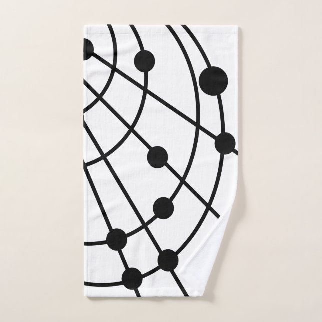 Black Web Bath Towel Set (Hand Towel)