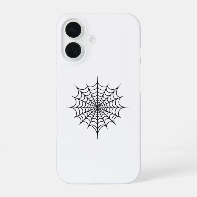 Black Web iPhone 16 Case (Back)