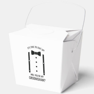 Black Wedding Bow Tie Groomsman Proposal Favour Box