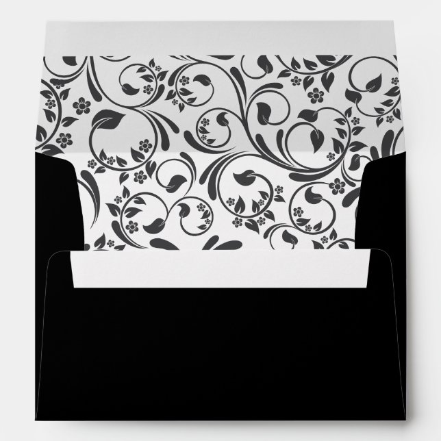 Black Wedding Envelope (Back (Bottom))