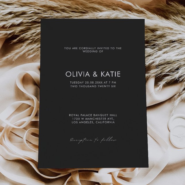 Black Wedding Invites Template (Black Wedding Invites Template)