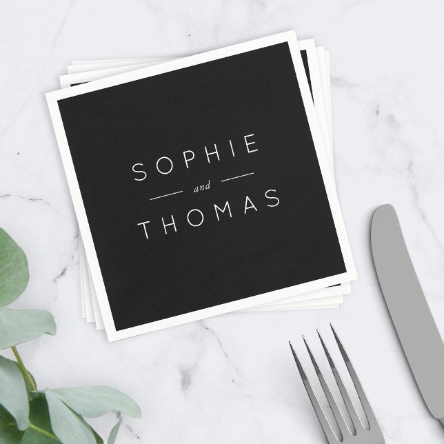 Black Wedding Napkins (Creator Uploaded)