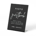 Black Wedding Photo Guestbook Sign