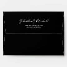 Black Wedding Return Address